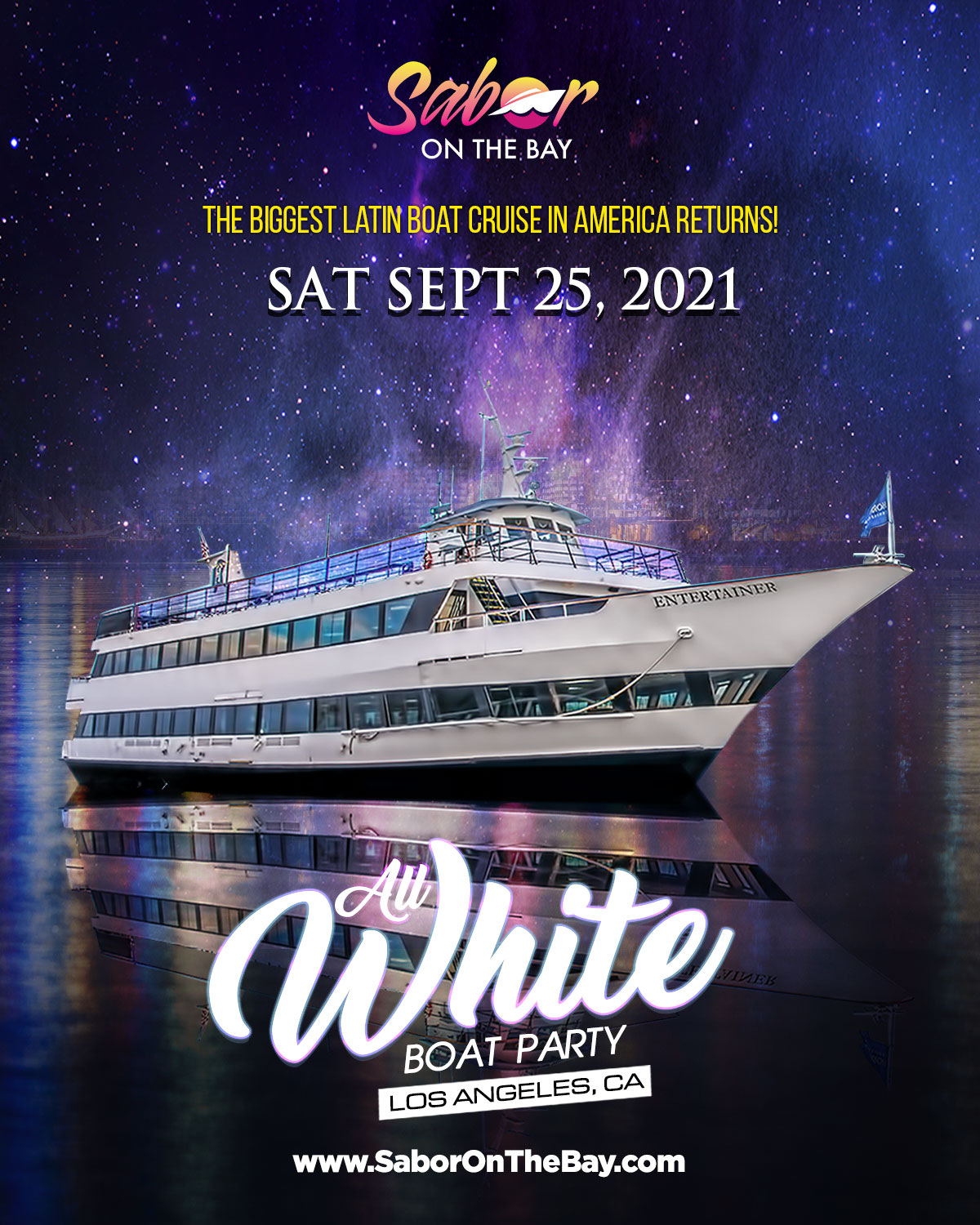LA All White Party Sabor On The Bay America's Largest Latin Boat